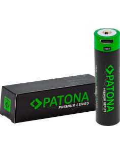 PATONA PREMIUM 18650 CELL LI-ION BATTERY PROTECTED WITH USB-C INPUT 3.7V 3300MAH 2