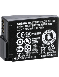 SIGMA BATTERIA LI-ION BP-51 PER FP/DP QUATTRO 0/1/2/3 2