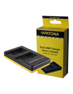 PATONA DUAL QUICK-CHARGER CANON NB-13L POWERSHOT G5 X G5X G7 X G7 X MARK II G7X G9 X G9X INCL. MICRO-USB CABLE