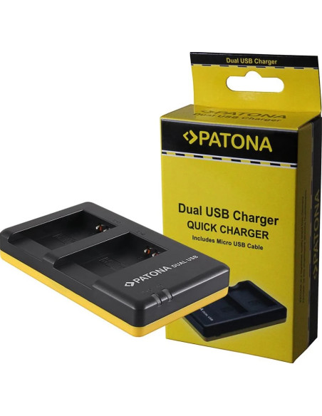 Caricabatterie DUAL USB per Canon Powershot