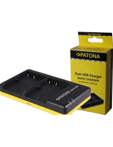 Caricabatterie DUAL USB per Canon Powershot