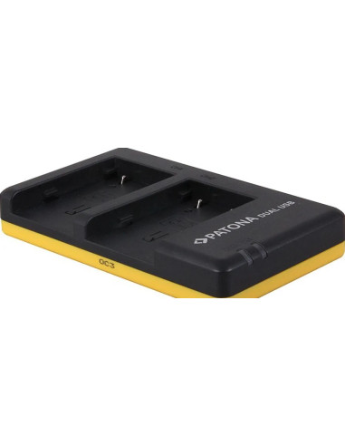 PATONA DUAL QUICK-CHARGER CANON NB2L, NB2LH, 2L12, 2L14 INCL. MICRO-USB CABEL