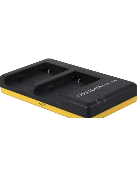 PATONA DUAL QUICK-CHARGER CANON NB2L, NB2LH, 2L12, 2L14 INCL. MICRO-USB CABEL