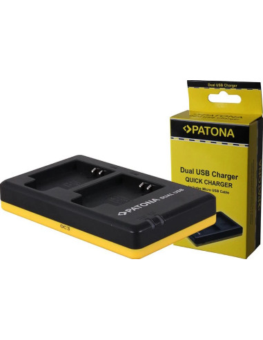 PATONA DUAL QUICK-CHARGER CANON NB11L, NB-11L INCL. MICRO-USB CABEL