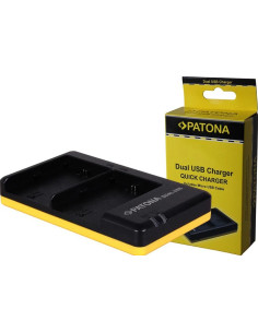 PATONA DUAL QUICK-CHARGER CANON LP-E6, LPE6 INCL. MICRO-USB CABEL 2