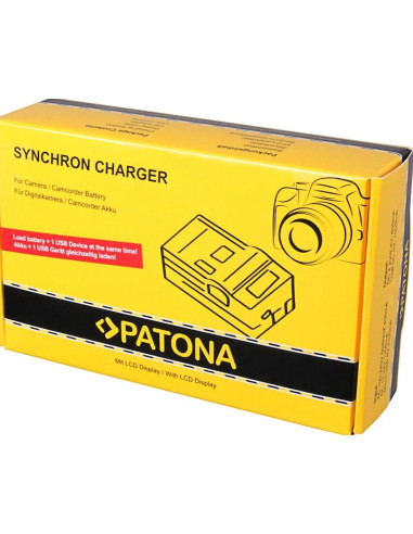 PATONA SYNCHRON USB CHARGER CANON NB10L NB-10L WITH LCD