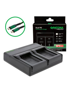 PATONA PREMIUM DUAL PD PERFORMANCE CHARGER FOR SONY NP-FW50 INCL. USB-C INPUT/OUTPUT