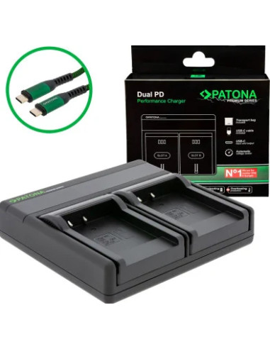 PATONA PREMIUM DUAL PD PERFORMANCE CHARGER FOR NIKON EN-EL15 INCL. USB-C INPUT/OUTPUT