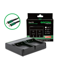 PATONA PREMIUM DUAL PD PERFORMANCE CHARGER FOR OLYMPUS BLX-1 INCL. USB-C INPUT/OUTPUT