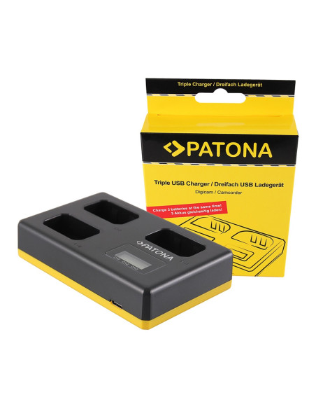 PATONA USB TRIPLE CHARGER SONY NP-FW50 NEX A33 A55 NEX.3 NEX.3C NEX.5 NEX.5A NEX.5C
