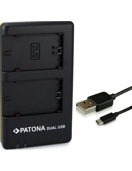 PATONA DUAL QUICK CHARGER SONY SONY NP-FZ100 A7 III A7M3 ALPHA 7 III A7 R III A7RM3 ALPHA 7 R III