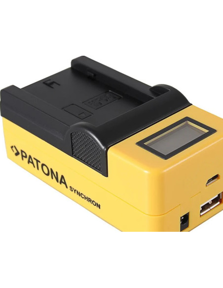 PATONA SYNCHRON USB CHARGER SONY NP-FZ100 A7 III A7M3 ALPHA 7 III A7 R III A7RM3 ALPHA 7 R III A9 ALPHA 9 FZ100 WITH LCD