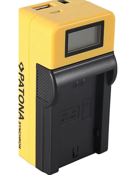 PATONA SYNCHRON USB CHARGER SONY NP-FZ100 A7 III A7M3 ALPHA 7 III A7 R III A7RM3 ALPHA 7 R III A9 ALPHA 9 FZ100 WITH LCD