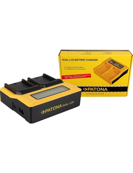PATONA DUAL LCD USB CHARGER SONY NP-FM50/55 E NP-F550 NP-F970 NP-F