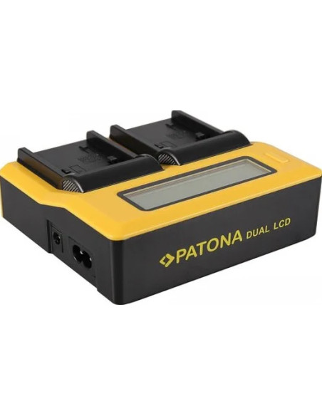 Caricabatteria LCD USB doppio per Sony NP-FP50