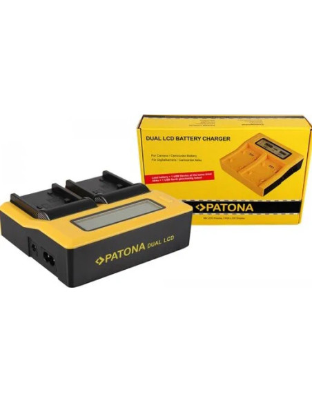 Caricabatteria LCD USB doppio per Sony NP-FP50