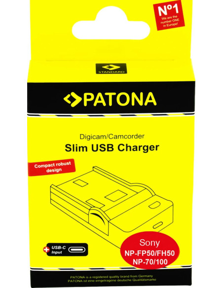 Caricabatteria Slim per Sony NP-FP50