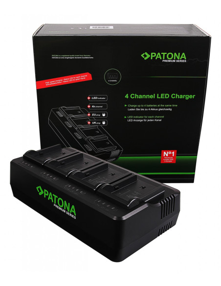 PATONA PREMIUM 4-FOLD CHARGER FOR SONY NP-FM50 QM51 QM71 QM91 F550 F750 F960 F970 FM500 FM500H