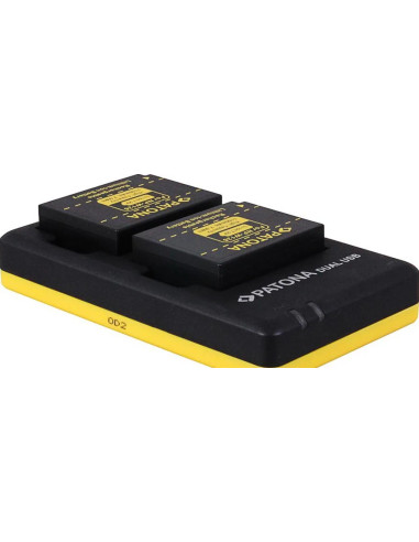 PATONA DUAL QUICK-CHARGER F.FINEPIX X-PRO 1 HS30 EXR INCL. MICRO-USB CABLE