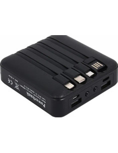 PATONA POWERBANK POCKET 4C 10000MAH WITH 4 INTEGRATED CHARGING CABLES USB MICRO-USB USB-C LIGHTNING 2
