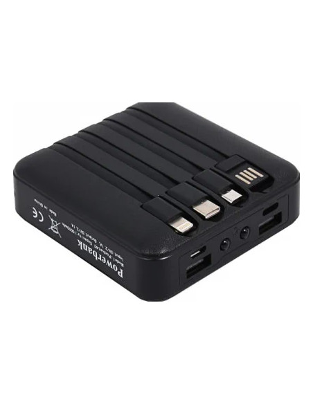 PATONA POWERBANK POCKET 4C 10000MAH WITH 4 INTEGRATED CHARGING CABLES USB MICRO-USB USB-C LIGHTNING