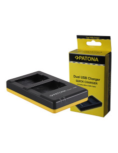 PATONA DUAL QUICK-CHARGER LEICA BP-DC9 PANASONIC DMW-BMB9 V-LUX V-LUX 2 VLUX 2 II INCL. MICRO-USB CABLE