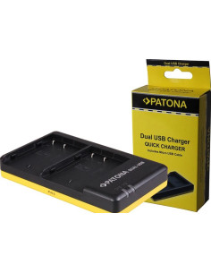 PATONA DUAL QUICK-CHARGER F.PANASONIC DMW-BLF19 INCL. MICRO-USB CABLE 2
