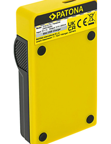PATONA SLIM MICRO-USB CHARGER LEICA PANASONIC DMW-BMB9 V-LUX V-LUX 2 VLUX 2 II