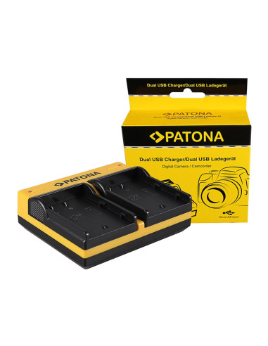 PATONA DUAL CHARGER PANASONIC DMW-BLF19 LUMIX DMCGH3 DMC-GH3 DMCGH3A DMC-GH3A INCL. MICRO-USB CABLE