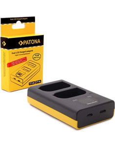 PATONA DUAL LCD USB CHARGER FOR PANASONIC DMW-BLK22 DC-S5 G9 GH5 GH5S