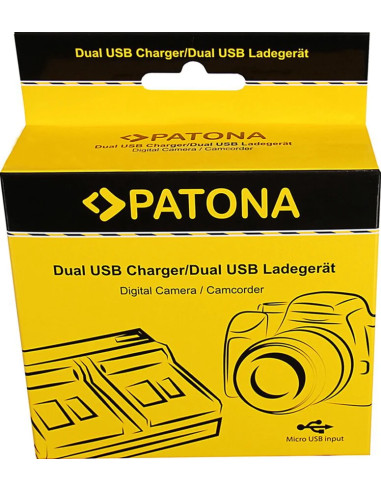 PATONA DUAL CHARGER OLYMPUS BLN-1 OMD EM1 E-M1 EM5 E-M5 EM5 MARK II E-M5 MARK II INCL. MICRO-USB CABLE
