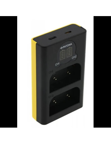PATONA DUAL LCD USB CHARGER F. OLYMPUS OM-1 BLX-1