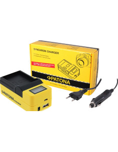 PATONA DUAL LCD USB CHARGER FOR OLYMPUS OM-1 BLX-1 2