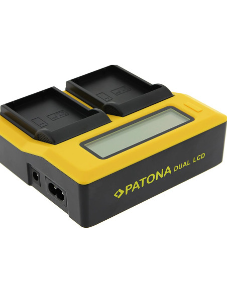Caricabatterie dual LCD per Olympus BLX-1