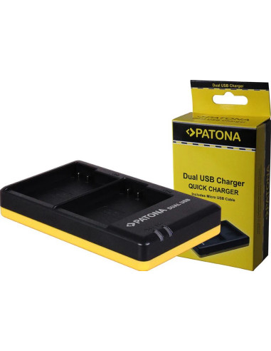 PATONA DUAL QUICK-CHARGER F.NIKON EN-EL15, ENEL15 INCL. MICRO-USB CABLE