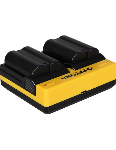 PATONA DUAL CHARGER NIKON EN-EL15 1 V1 EN-EL15 D600 D610 D7000 D7100 D800 D8000 INCL. MICRO-USB CABLE