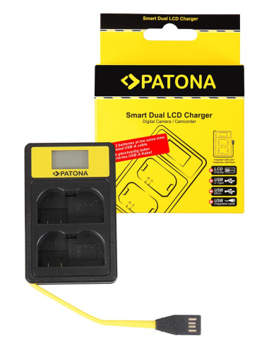 PATONA SMART DUAL LCD USB CHARGER NIKON EN-EL15 ENEL15 D600 D610 D7000 D7100 D800 D8000 D800E D810 Z6 Z7