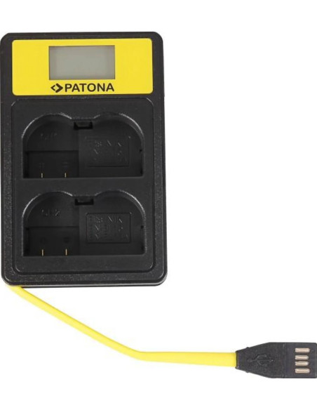 PATONA SMART DUAL LCD USB CHARGER NIKON EN-EL15 ENEL15 D600 D610 D7000 D7100 D800 D8000 D800E D810 Z6 Z7