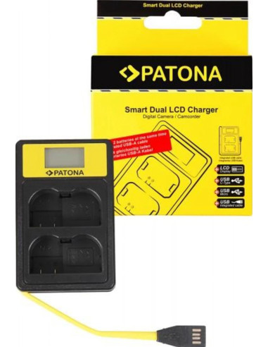 PATONA SMART DUAL LCD USB CHARGER NIKON EN-EL15 ENEL15 D600 D610 D7000 D7100 D800 D8000 D800E D810 Z6 Z7
