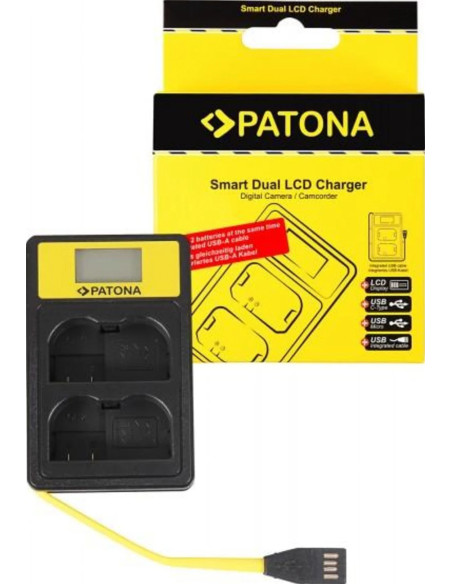 PATONA SMART DUAL LCD USB CHARGER NIKON EN-EL15 ENEL15 D600 D610 D7000 D7100 D800 D8000 D800E D810 Z6 Z7