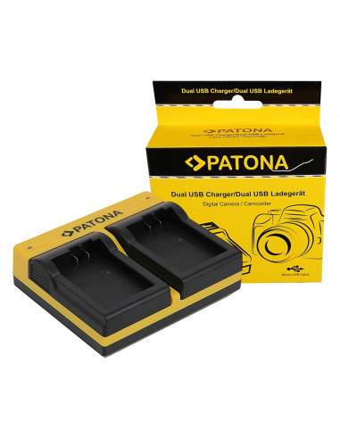 PATONA CARICATORE DOPPIO PER NIKON EN-EL25 EN-EL25 Z50 Z FC CAVO MICRO-USB INCLUSO