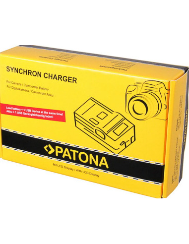 Caricabatteria USB LCD per Kodak LB-070