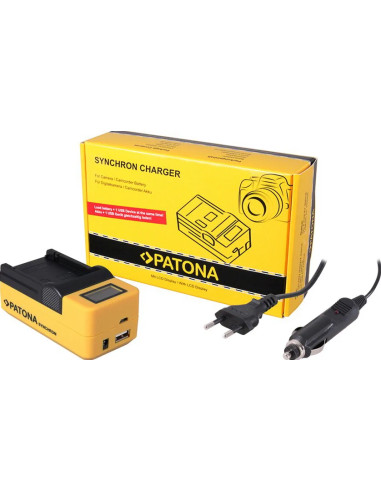 Caricabatteria USB LCD per Kodak LB-070