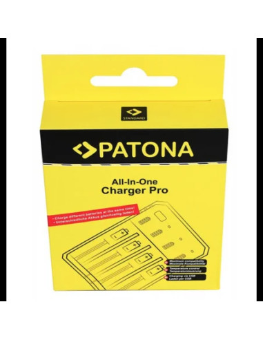 PATONA USB CHARGER FOR ROUND CELLS CR123A/14500/16340/18650/22650/26650 AND MICRO AAA / MIGNON AA BATTERIES