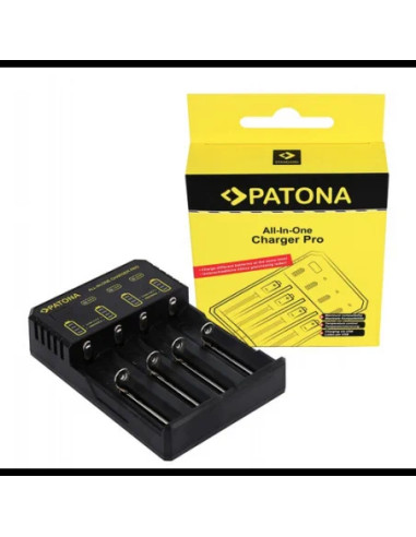 PATONA USB CHARGER FOR ROUND CELLS CR123A/14500/16340/18650/22650/26650 AND MICRO AAA / MIGNON AA BATTERIES
