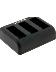 PATONA CARICATORE TRIPLO PER  DJI OSMO ACTION 3 E  OSMO ACTION 4 BCX202 CAVO USB-C INCLUSO 2