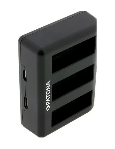 PATONA CARICATORE TRIPLO PER  DJI OSMO ACTION 3 E  OSMO ACTION 4 BCX202 CAVO USB-C INCLUSO