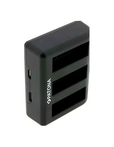 PATONA CARICATORE TRIPLO PER  DJI OSMO ACTION 3 E  OSMO ACTION 4 BCX202 CAVO USB-C INCLUSO