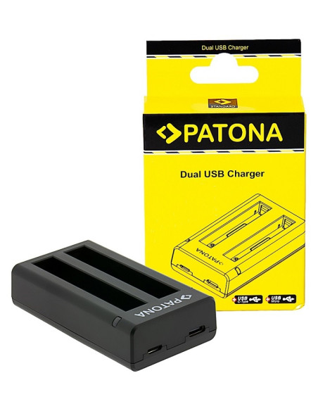 PATONA CARICATORE DOPPIO PER  INSTA360 X4 CINSBBMA CAVO USB-C INCLUSO