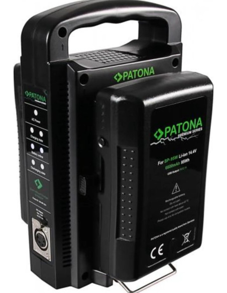 PATONA DUAL V-MOUNT CHARGER SONY BP-95W BP INCL. 4-PIN XLR CABLE